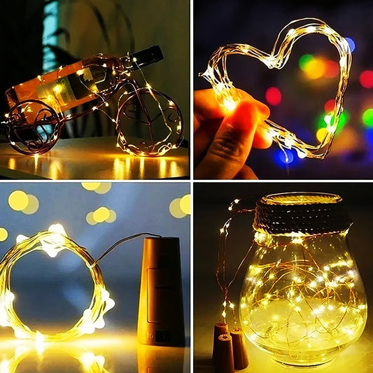 LED Wine Bottle Lights with Cork,1/2/3M